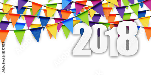 garlands background New Year 2018