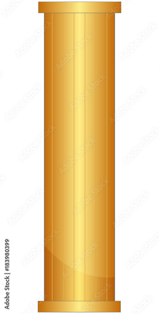Vector illustration of gold column Vector illustration of gold column