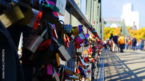Lovers' Locks on a Bridge - Frankfurt, Germany