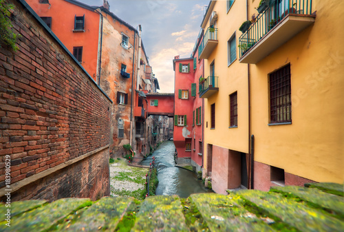 hidden water channel of Bologna photo