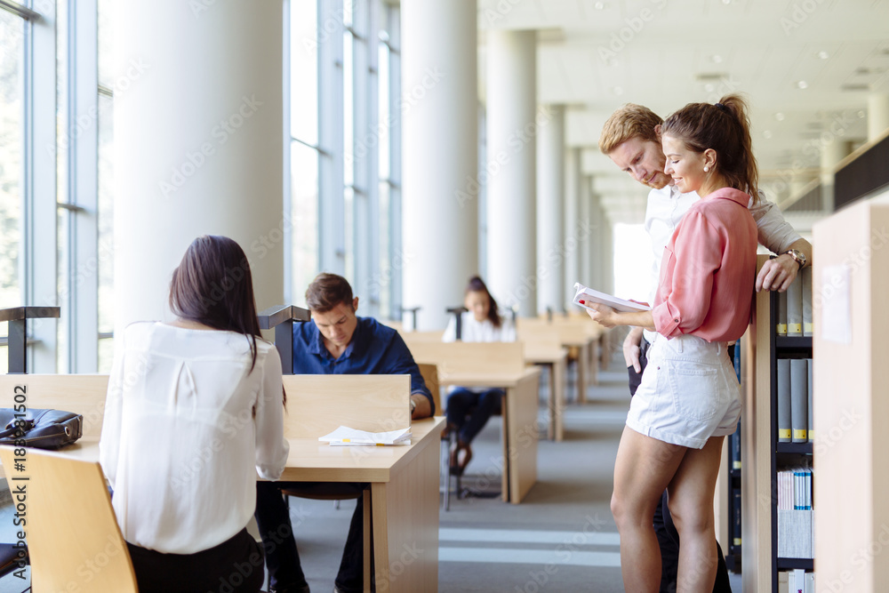 Young students studying together Young students studying together