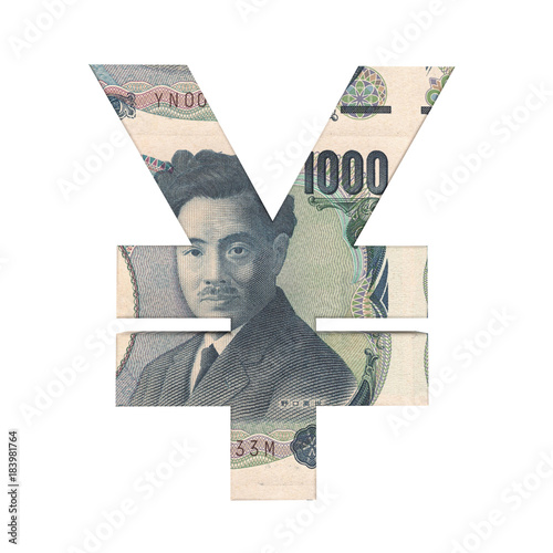 Japanese Yen Money Sign Isolated