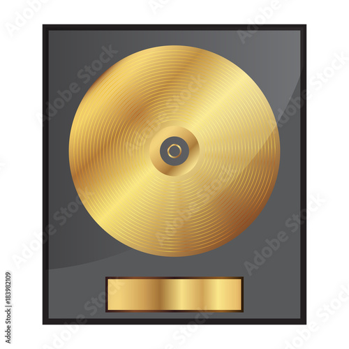 Vector illustration of gold disk