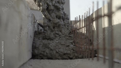 concrete pouring in formwork