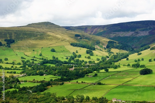Fototapeta Naklejka Na Ścianę i Meble -  A scenic image from the Edale Valley in the English Peak District.