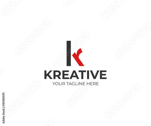 Free Download k and r Letters Logo Template. Typeface Vector Design. Text Illustration - GFXLoad