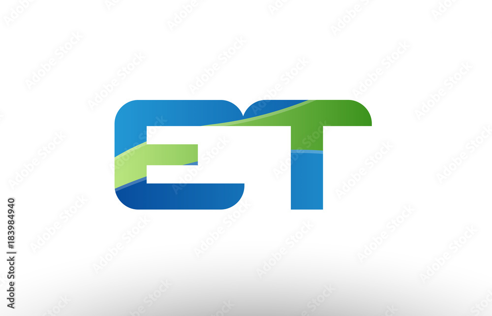 blue green et e t alphabet letter logo combination icon design blue green et e t alphabet letter logo combination icon design