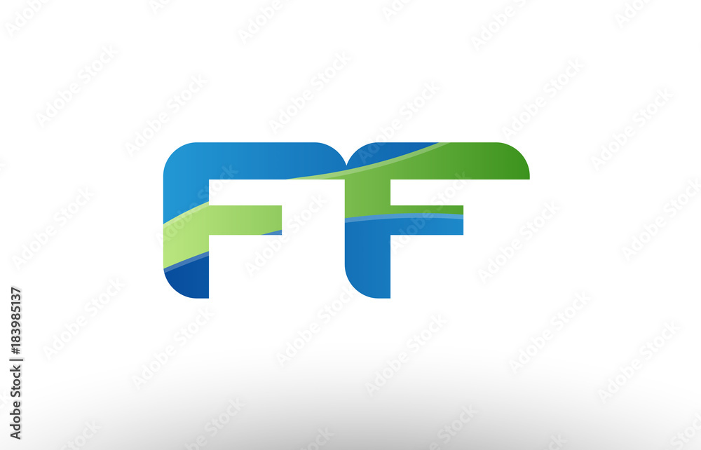 blue green ff f f alphabet letter logo combination icon design blue green ff f f alphabet letter logo combination icon design