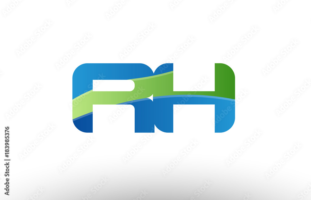 blue green rh r h alphabet letter logo combination icon design blue green rh r h alphabet letter logo combination icon design