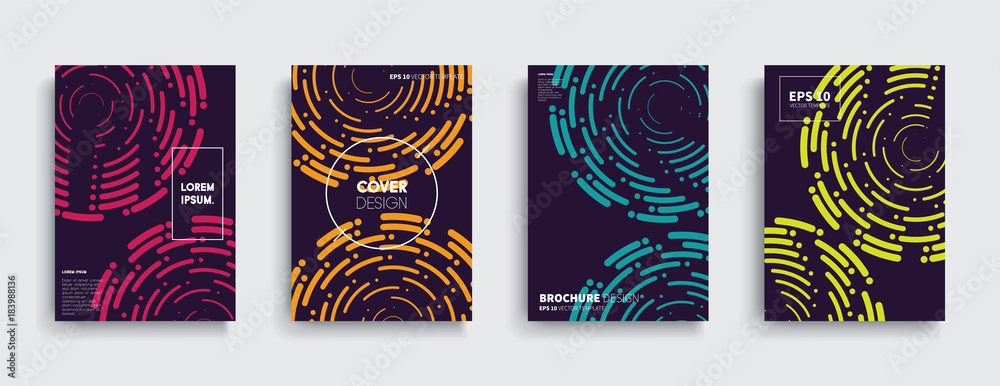 Vector cover designs. Future Poster template.