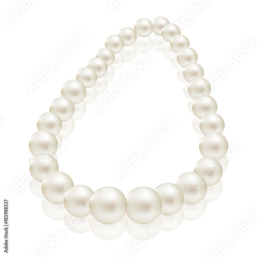 Vector illustration of pearl necklace