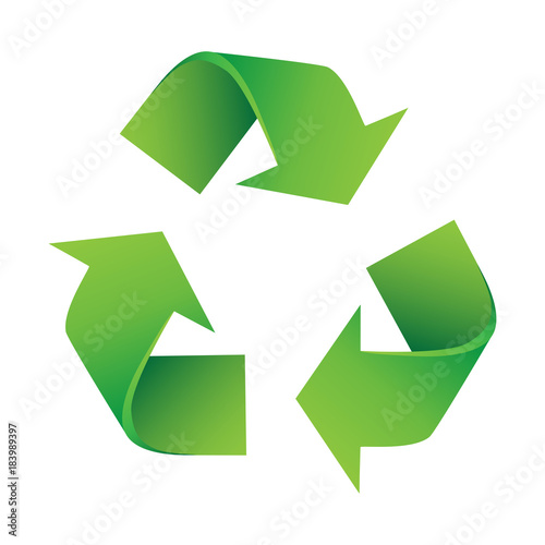 Vector illustration of recycling symbol