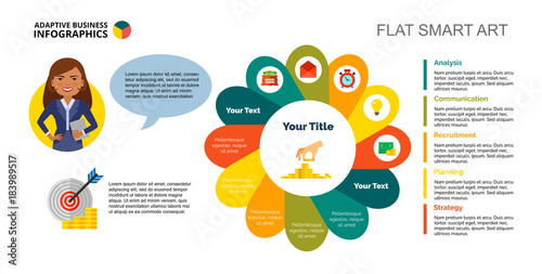 Five Management Petals Slide Template