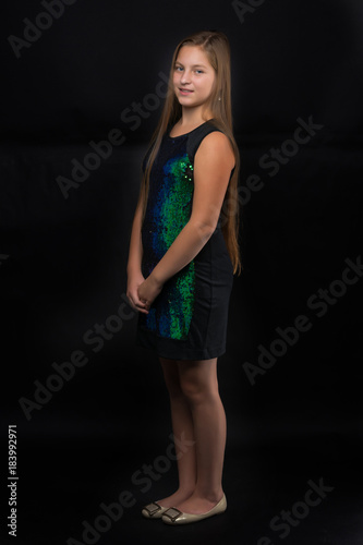 Teenage girl, studio photo