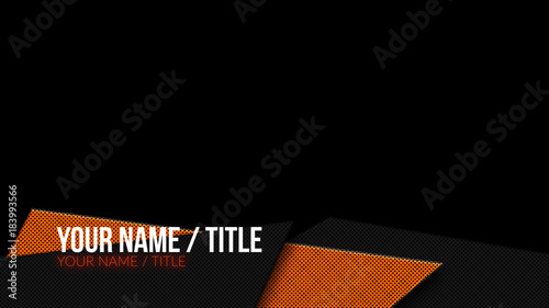 Orange & Black Mesh Pop Up Lower Third
