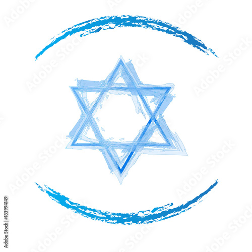 Vector illustration of star of david