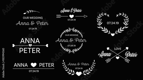 Foliage Wedding Badge Titles