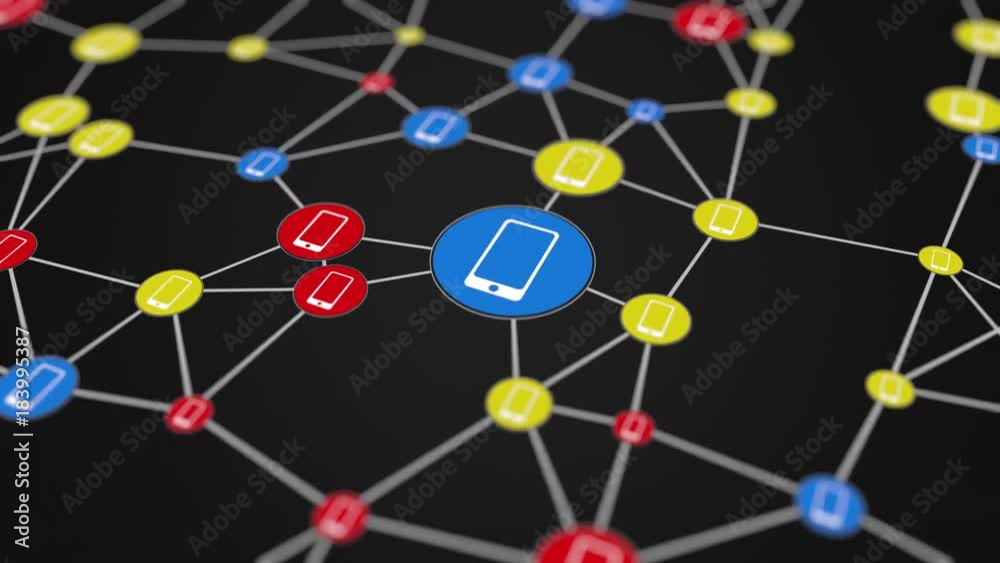 Mobile network animated model