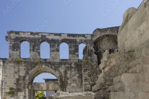 Ancient ruins of Diocletian Palace in Split  Croatia