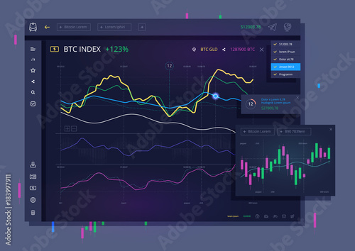 vector Trade dashboard for bitcoin