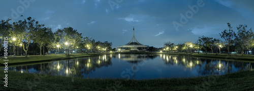 Panorama, Suan Luang Rama IX public park , twilight, background