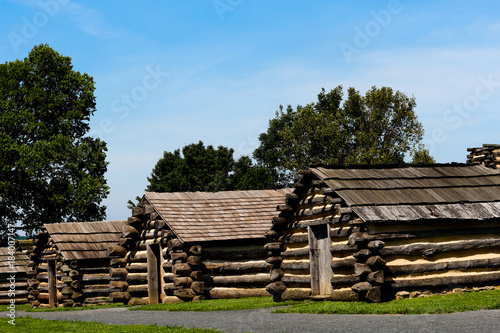 Log Cabins at an old Civil War Fort 