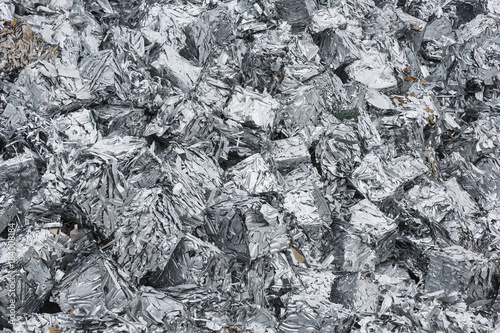 Recycled blocks of aluminium photo