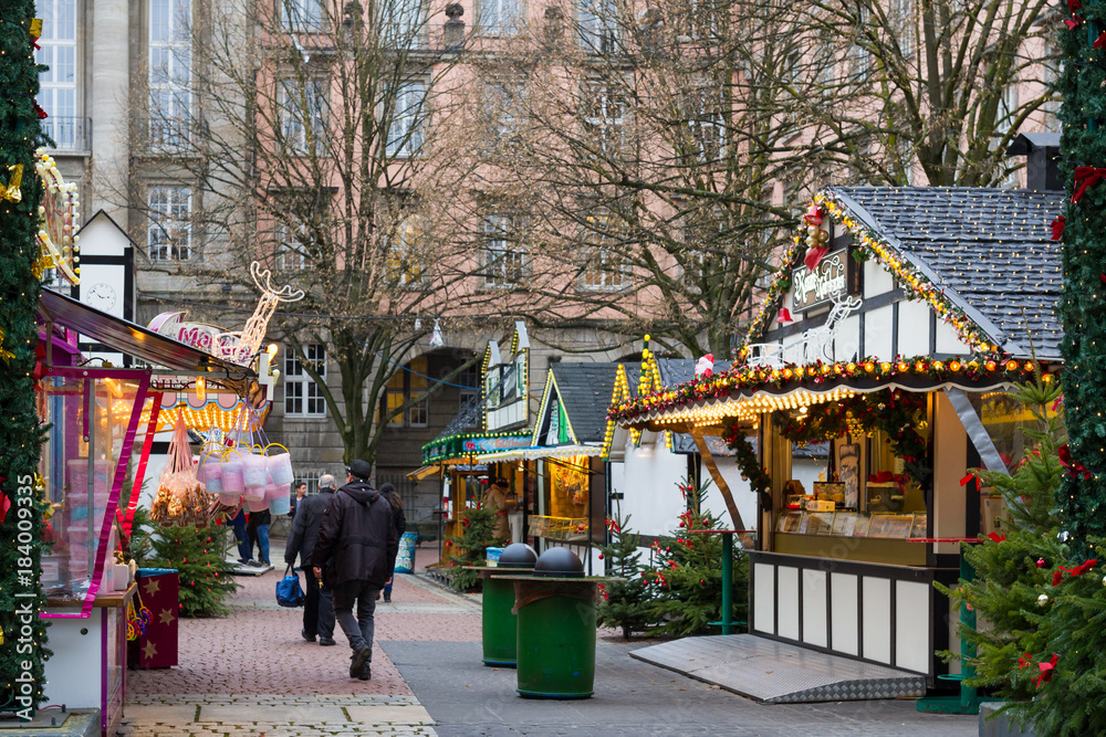 Christmas market in Wuppertal-Barmen, Germany.
