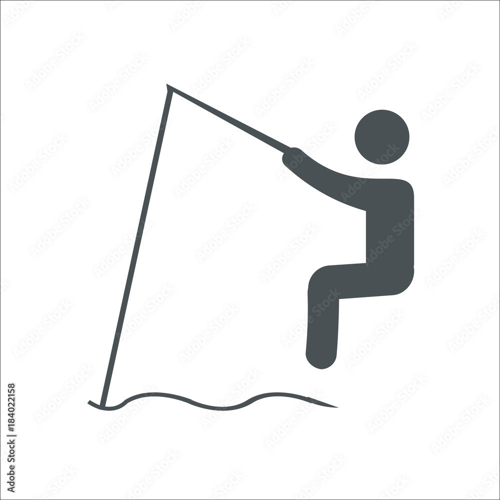 Fishing icon. Vector Illustration Fishing icon. Vector Illustration