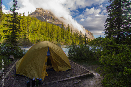 Mt Robson Sunset with Tent