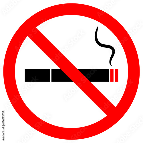 NO SMOKING sign