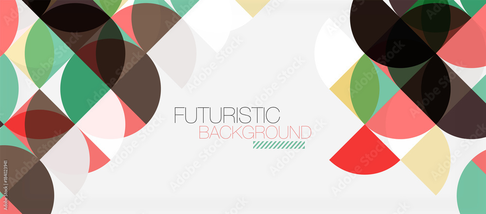 Obraz premium Geometric triangle and circle shape, wide abstract background