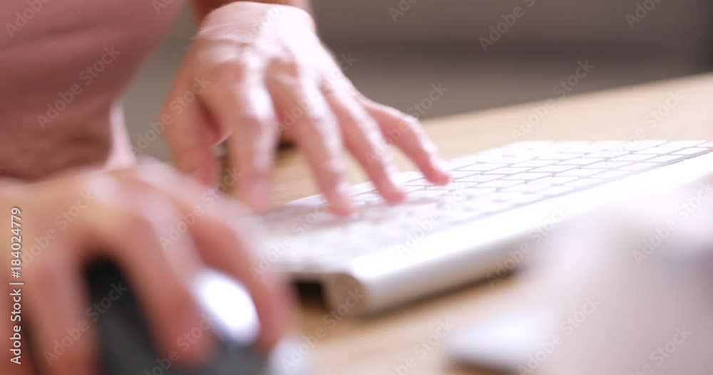 Woman working on computer