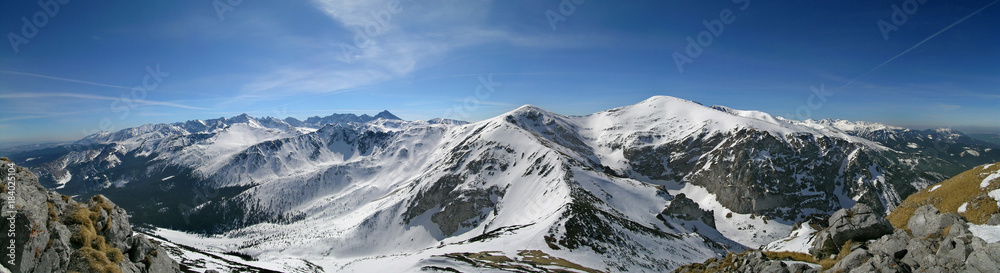 Panorama z Giewontu - Zima - Giewont