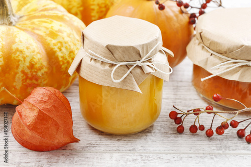 Jar of pumpkin jam