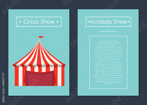 Circus Now Acrobat Show with Tent in Red and White