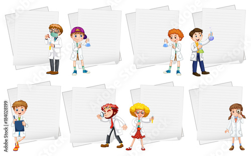 Paper template with scientists