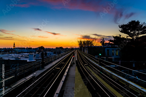 sunset in Queens New York