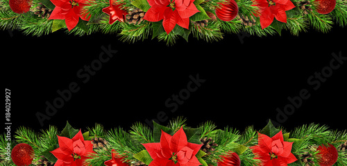 Christmas borders with red ...