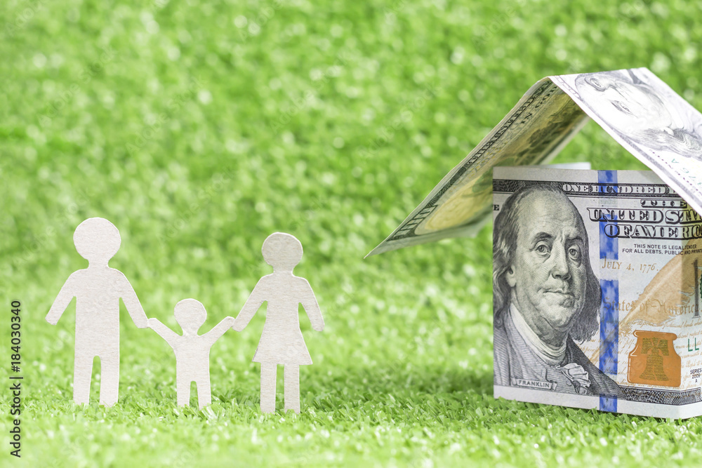 conception on abstract family and home ownership. Mortgages, building a house, own housing for family conception on abstract family and home ownership. Mortgages, building a house, own housing for family