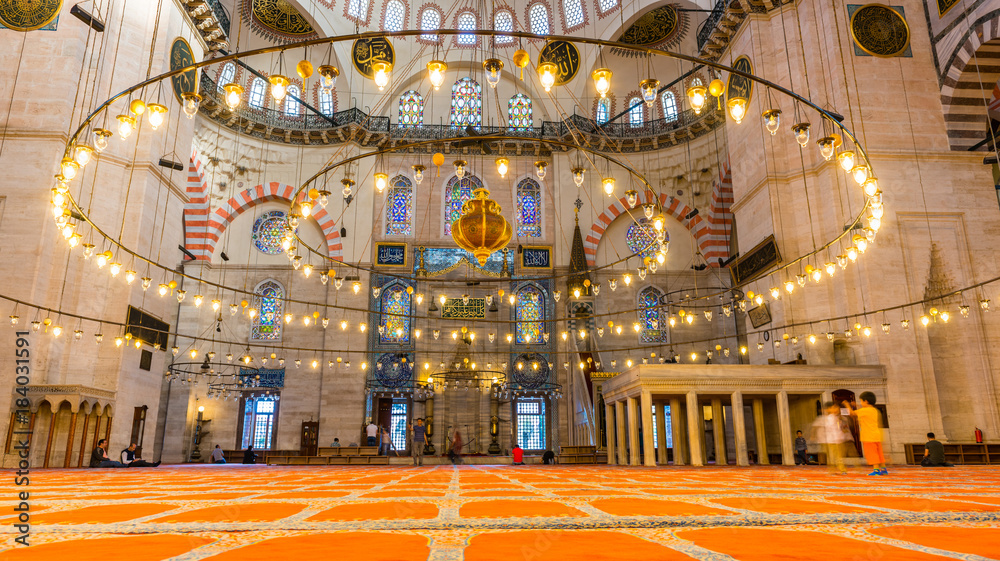 Suleymaniye mosque,Popular landmark in Istanbul,Turkey