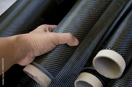 Carbon fiber composite raw material background © prakasitlalao