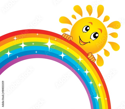 Sun holding rainbow theme 2