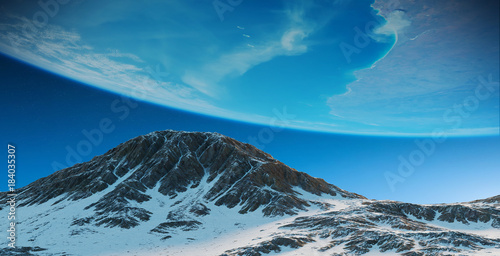 Fototapeta Naklejka Na Ścianę i Meble -  Exoplanets in space 3D rendering elements of this image furnished by NASA