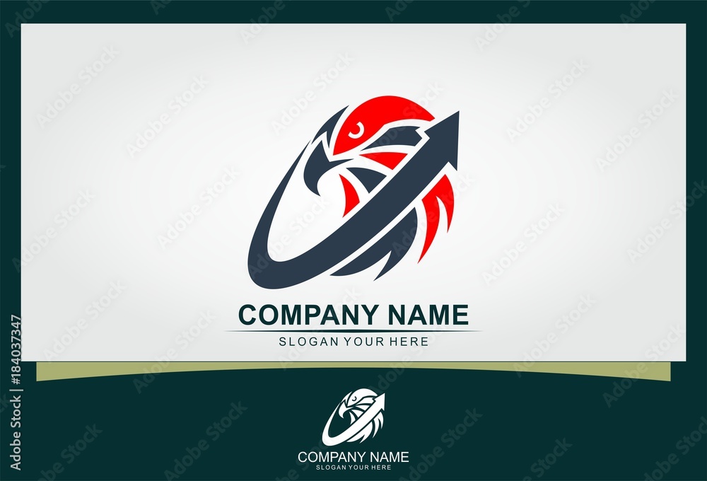 Obraz premium eagle arrow business logo