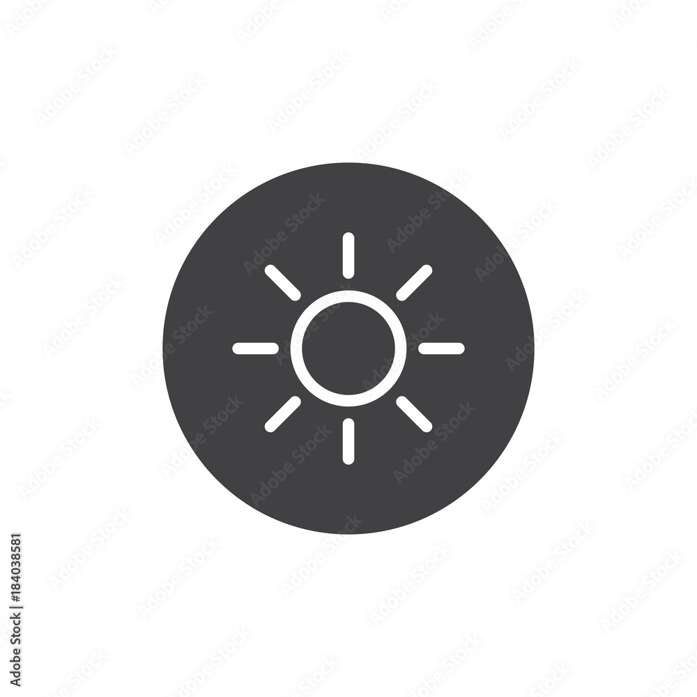 Sun light icon vector, filled flat sign, solid pictogram isolated on white. Sunny weather symbol, logo illustration. Sun light icon vector, filled flat sign, solid pictogram isolated on white. Sunny weather symbol, logo illustration.