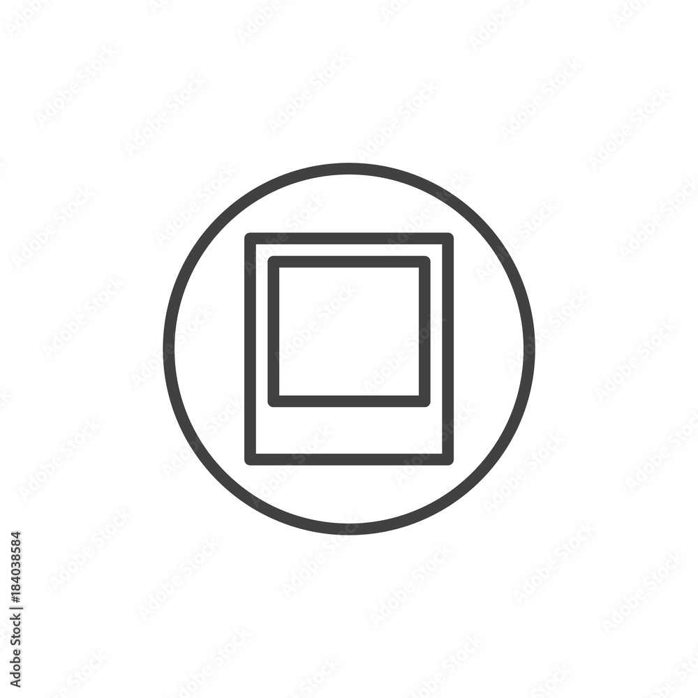 Photo picture line icon, outline vector sign, linear style pictogram isolated on white. Symbol, logo illustration. Editable stroke Photo picture line icon, outline vector sign, linear style pictogram isolated on white. Symbol, logo illustration. Editable stroke
