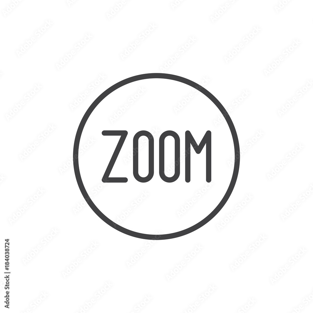 Zoom mode button line icon, outline vector sign, linear style pictogram isolated on white. Manual camera setting symbol, logo illustration. Editable stroke Zoom mode button line icon, outline vector sign, linear style pictogram isolated on white. Manual camera setting symbol, logo illustration. Editable stroke