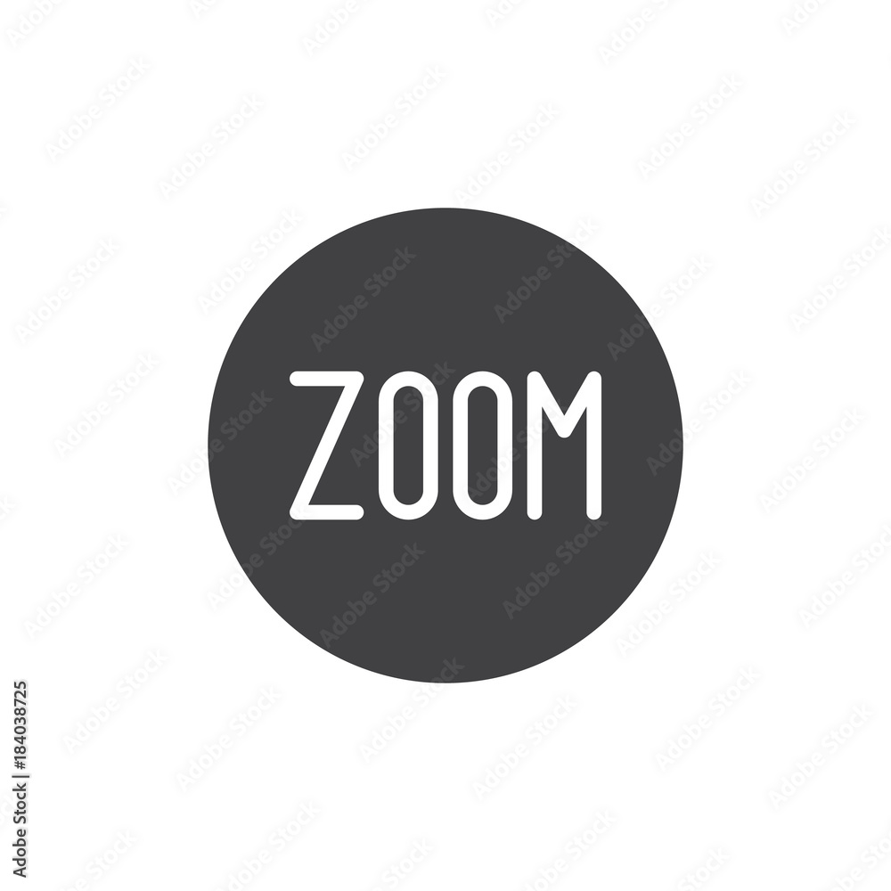 Zoom mode button icon vector, filled flat sign, solid pictogram isolated on white. Manual camera setting symbol, logo illustration. Zoom mode button icon vector, filled flat sign, solid pictogram isolated on white. Manual camera setting symbol, logo illustration.