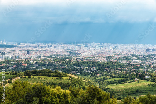 Vienna cityscape aerial view photo